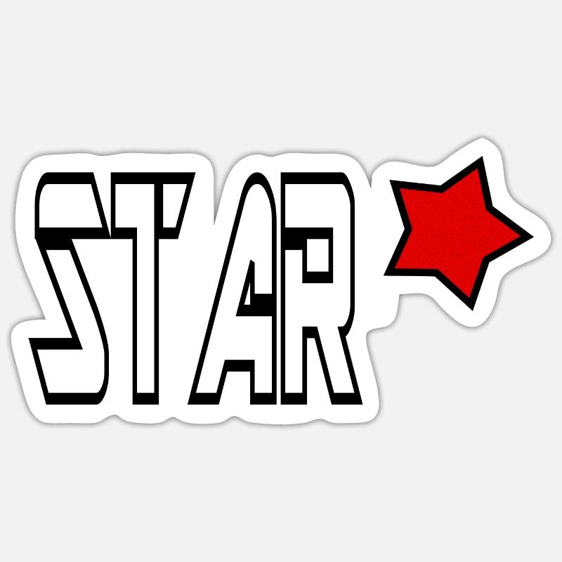 La Star - Sticker taille S (10 x 10 cm) - blanc mat