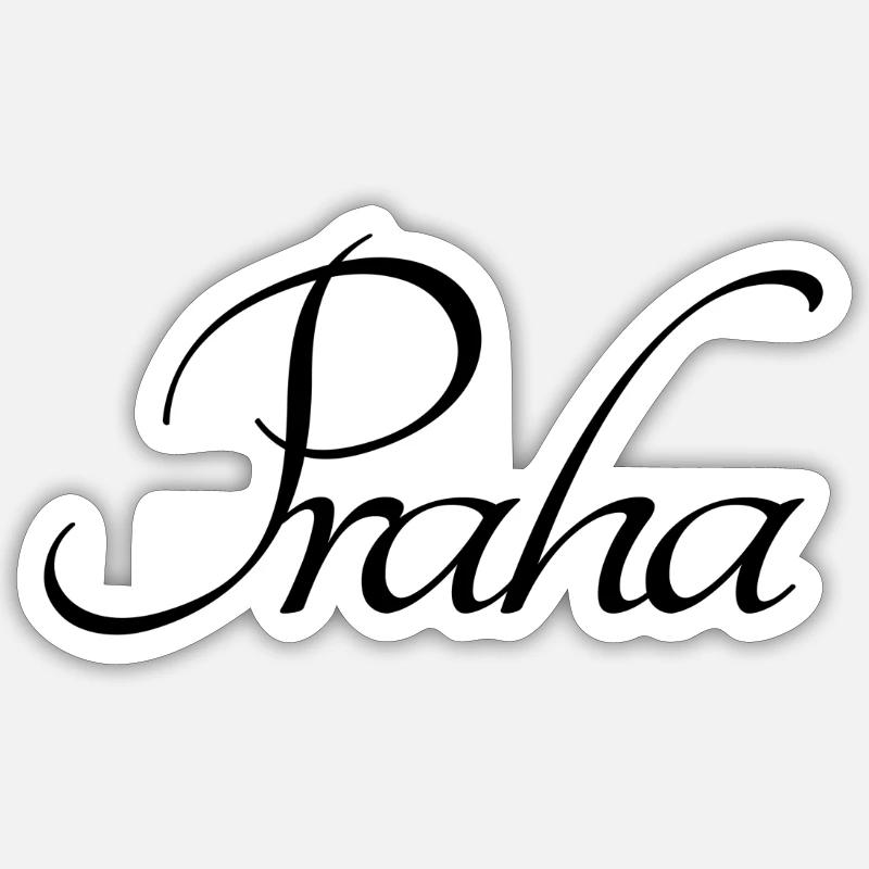Praha Prag - Sticker Größe S (10 x 10 cm) - Mattweiß