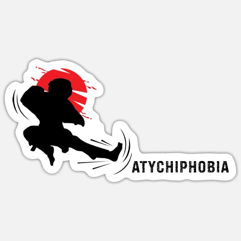 Atychiphobia - kick it - Sticker size S (10 x 10 cm) - white matte