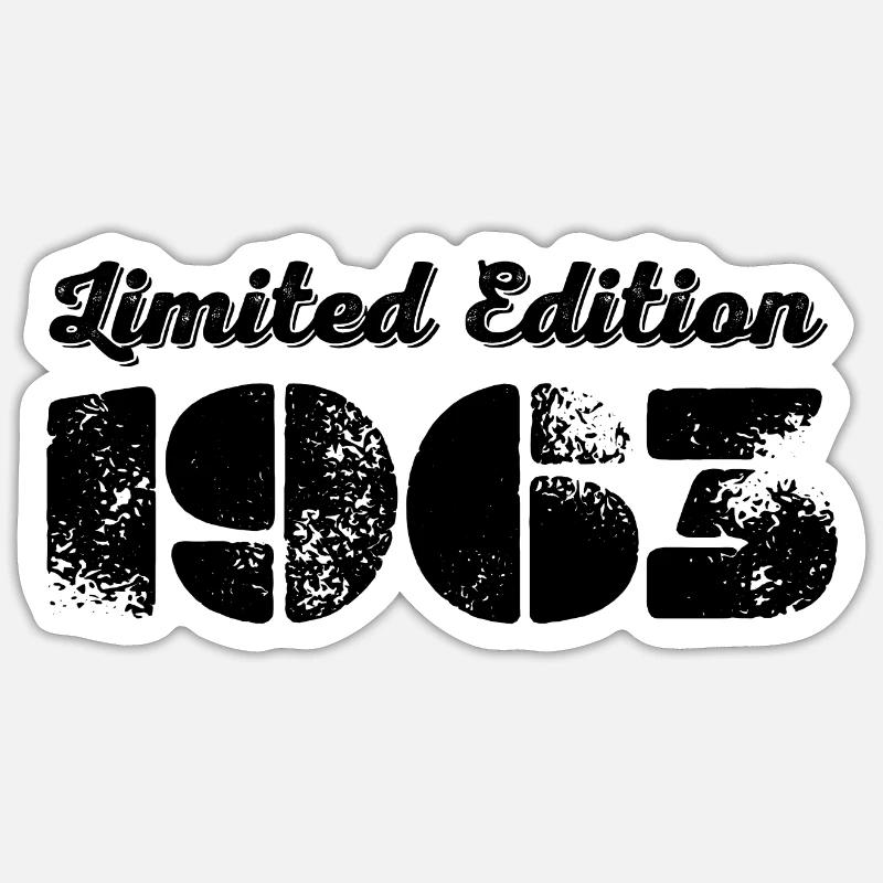 Millésime 1963 - Sticker taille S (10 x 10 cm) - blanc mat
