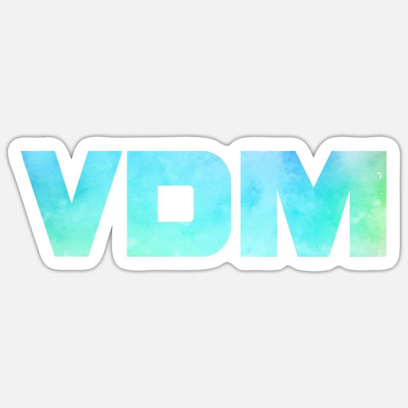 VDM - Sticker taille S (10 x 10 cm) - blanc mat