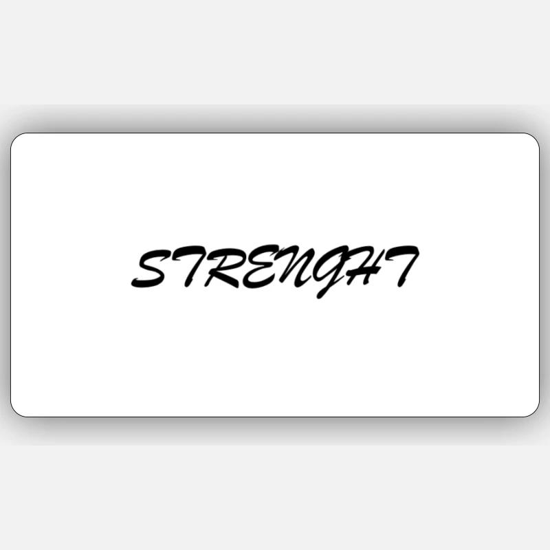 Strenght T-Shirt/Pullover etc. - Sticker Größe S (10 x 10 cm) - Mattweiß
