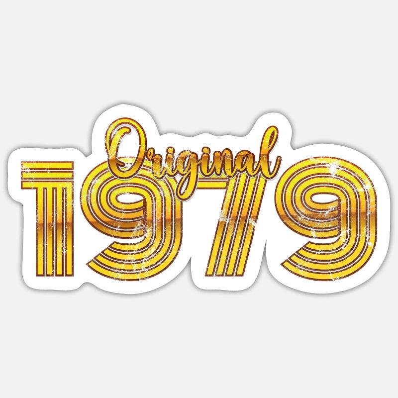 Millésime 1979 - Sticker taille S (10 x 10 cm) - blanc mat