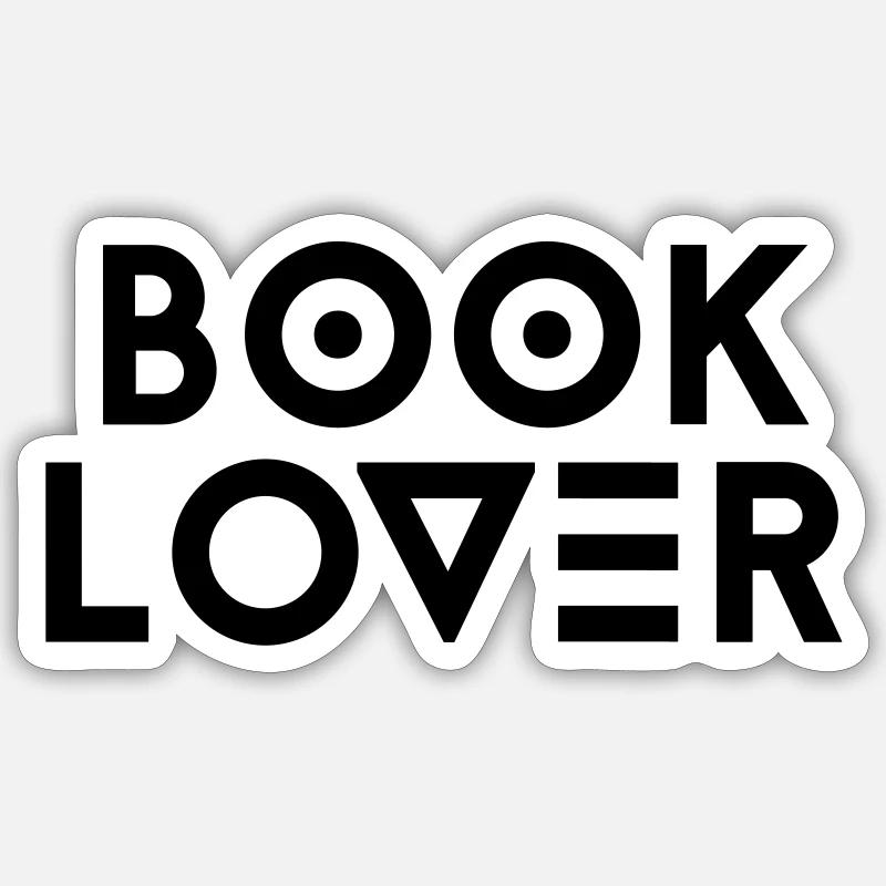 booklover - Sticker size S (10 x 10 cm) - white matte