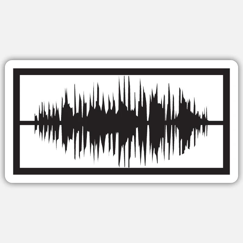Frequency - Sticker size S (10 x 10 cm) - white matte