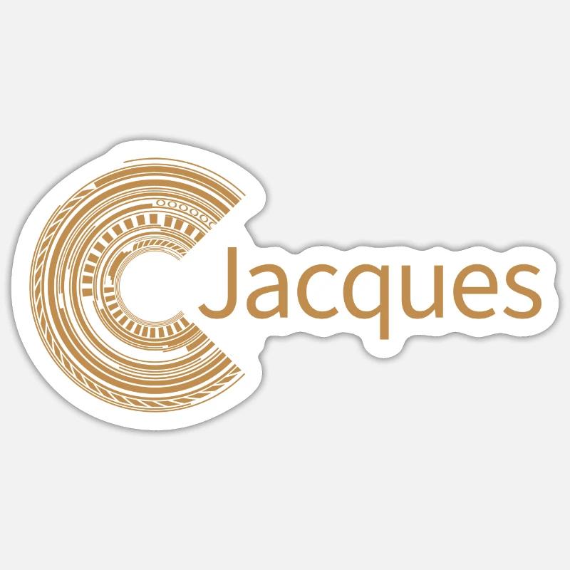 For Jacques - Sticker size S (10 x 10 cm) - white matte
