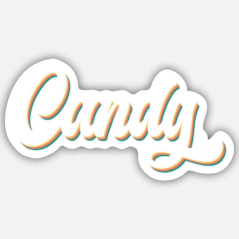 Candy - Sticker Größe S (10 x 10 cm) - Mattweiß