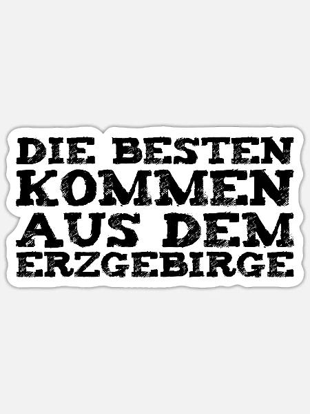 Für Erzgebirger Heimat - Sticker Größe S (10 x 10 cm) - Mattweiß