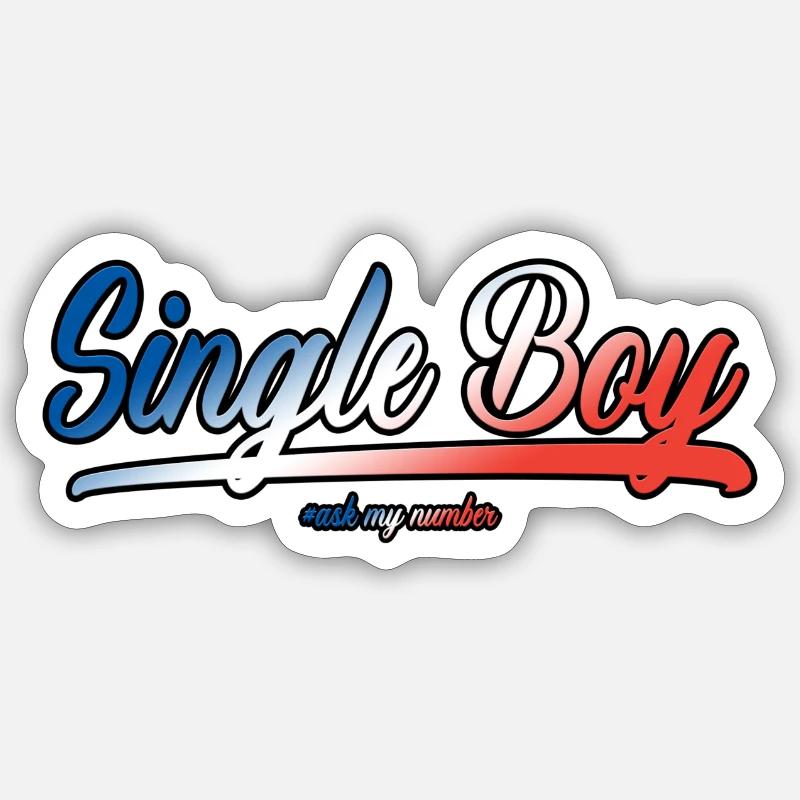 FR boy - Sticker taille S (10 x 10 cm) - blanc mat