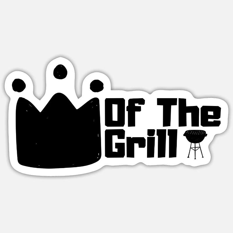 Roi du grill Sticker taille S (10 x 10 cm)
