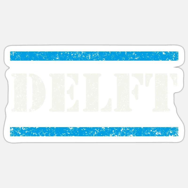 Delft - Sticker size S (10 x 10 cm) - white matte