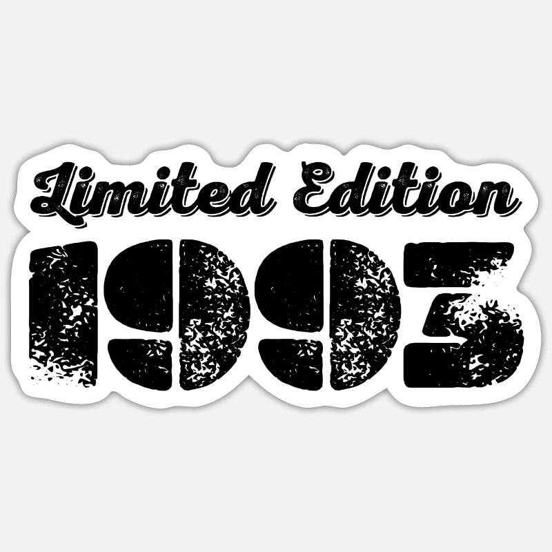 1993 30e anniversaire - Sticker taille S (10 x 10 cm) - blanc mat