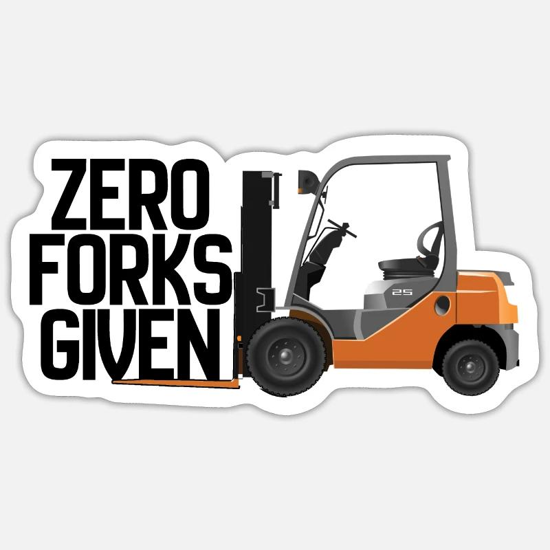 Chariot élévateur zéro fourche donnée Sticker taille S (10 x 10 cm)