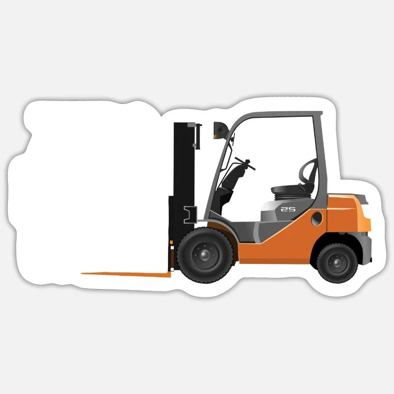 Gabelstapler Nullgabeln gegeben Sticker Größe S (10 x 10 cm)