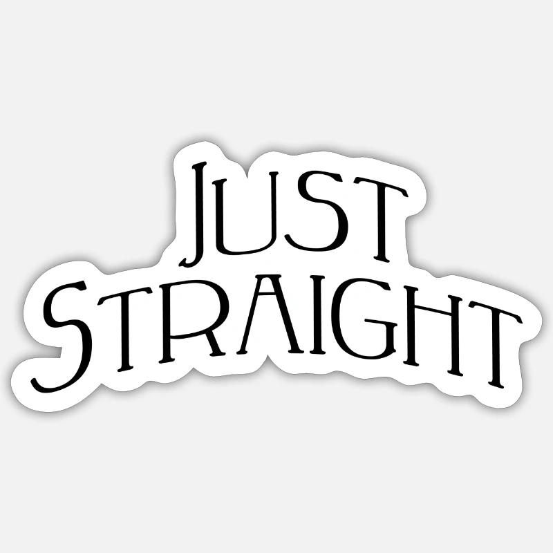 Straight - Sticker Größe S (10 x 10 cm) - Mattweiß