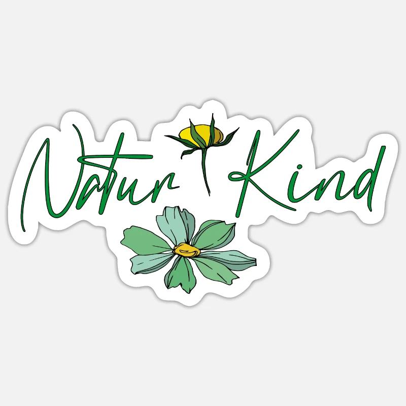 Naturkind, Fleurs - Sticker taille S (10 x 10 cm) - blanc mat