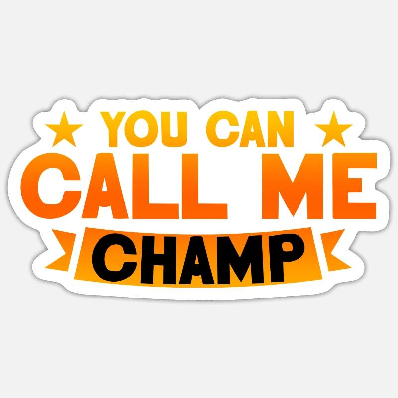 Tu peux m’appeler Champ 2 - Sticker taille S (10 x 10 cm) - blanc mat