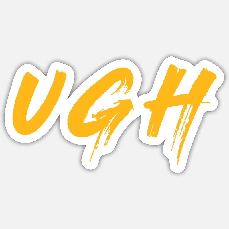 UGH - Sticker size S (10 x 10 cm) - white matte