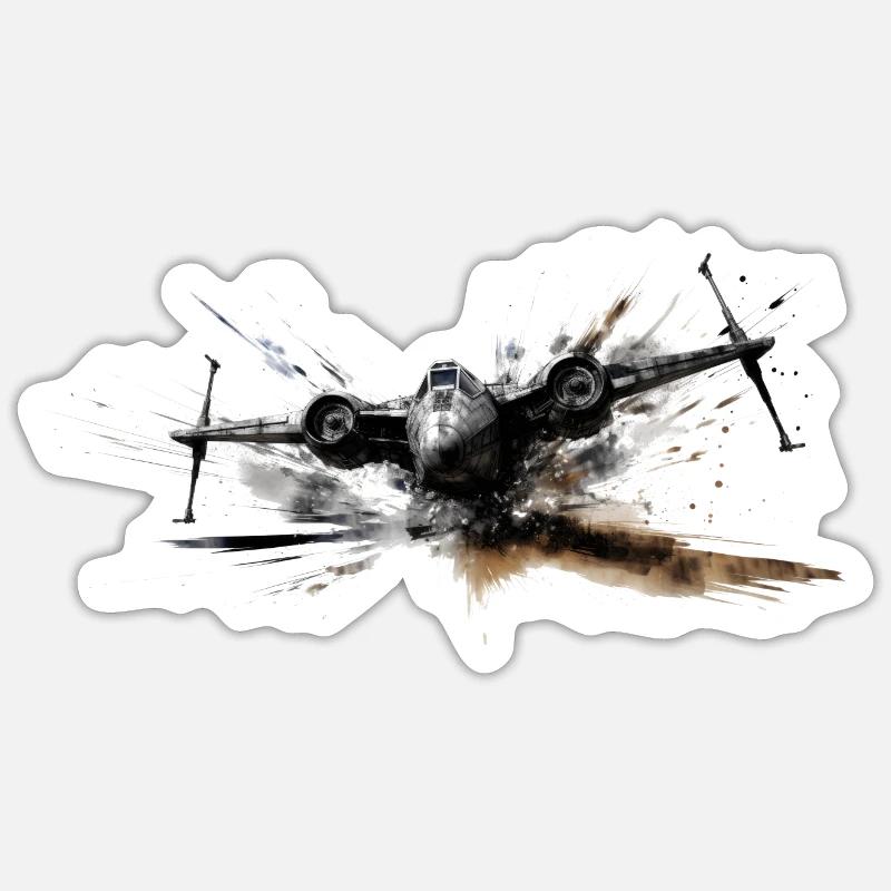 Flying Dusty - Sticker size S (10 x 10 cm) - white matte