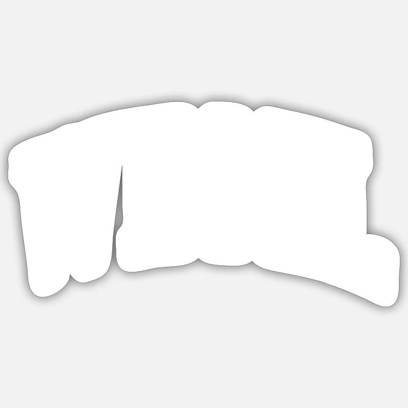 Wesel - Sticker taille S (10 x 10 cm) - blanc mat