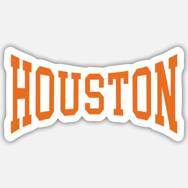 Houston - Sticker taille S (10 x 10 cm) - blanc mat