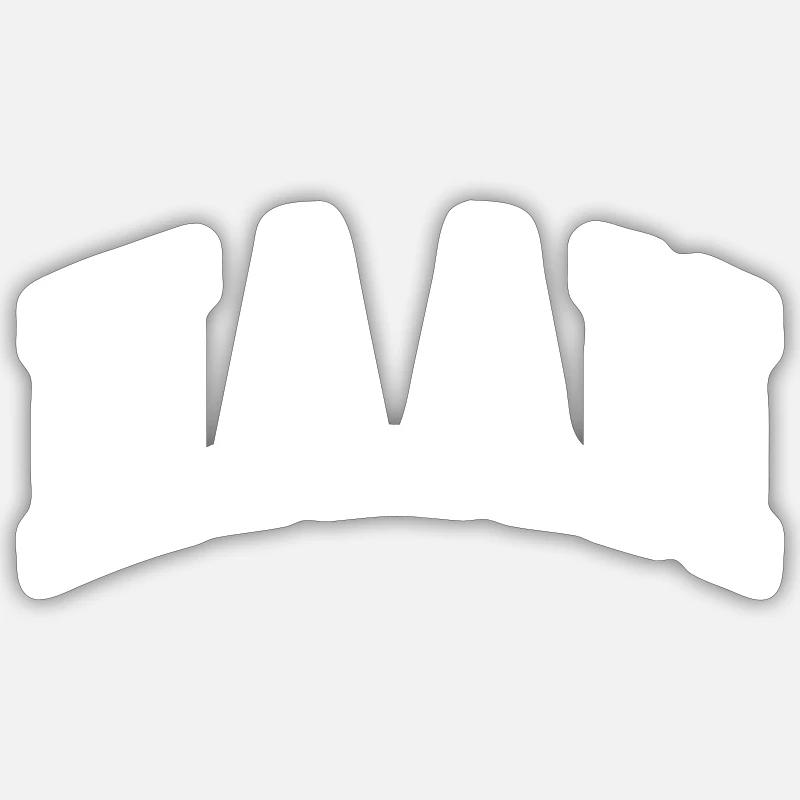Haan - Sticker Größe S (10 x 10 cm) - Mattweiß