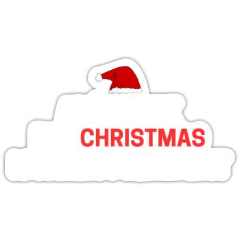 Tout ce que je veux pour Noël, c’est un nouveau président - Sticker taille S (10 x 10 cm) - blanc mat - Devant