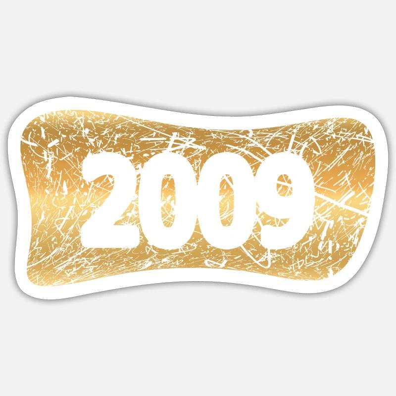 2009 - Sticker Größe S (10 x 10 cm) - Mattweiß