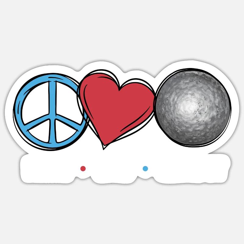 Lancer du poids Athlétisme - Sticker taille S (10 x 10 cm) - blanc mat