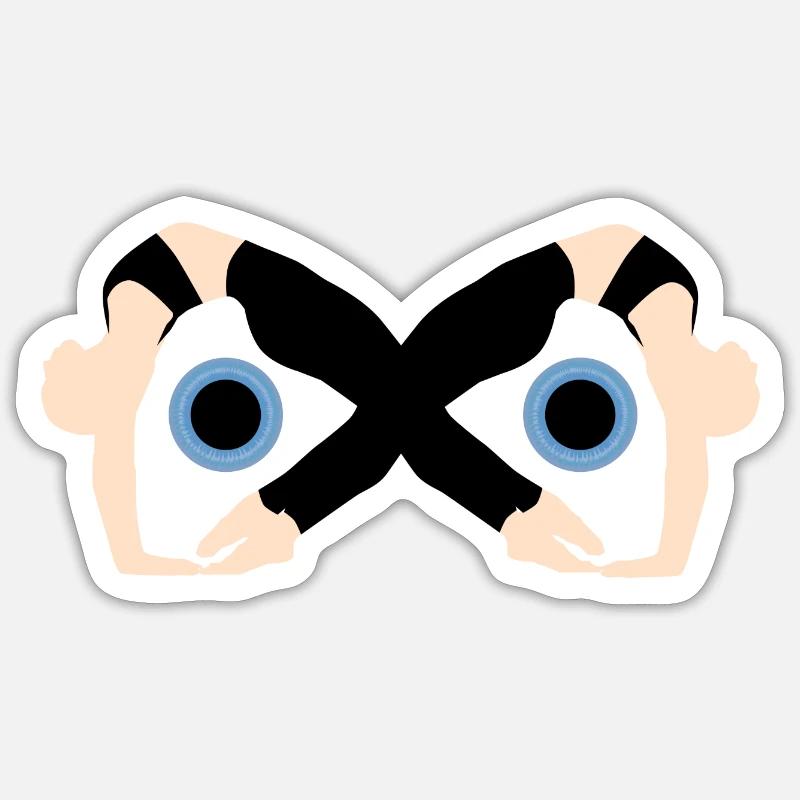 Eye - Sticker taille S (10 x 10 cm) - blanc mat