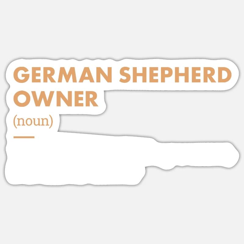 German Shepherd Owner Definition - Sticker size S (10 x 10 cm) - white matte