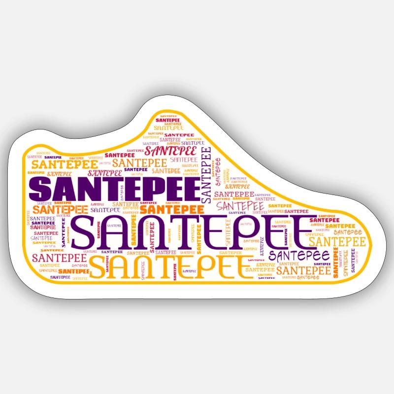 Santepee sneaker theme - Sticker size S (10 x 10 cm) - white matte