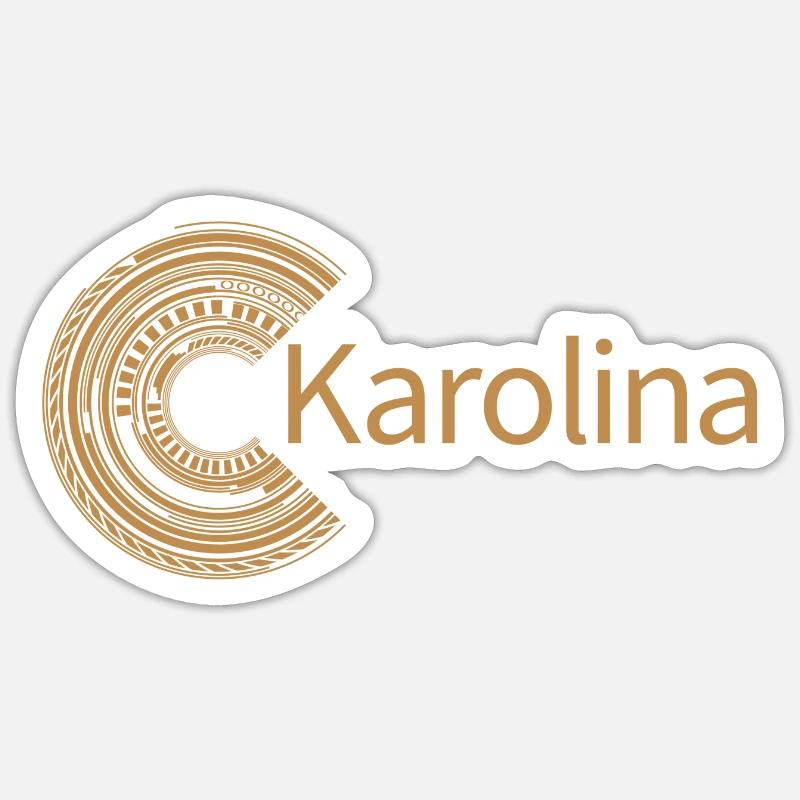 Pour Karolina - Sticker taille S (10 x 10 cm) - blanc mat