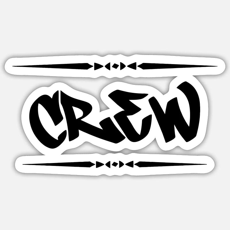 Crew - Sticker Größe S (10 x 10 cm) - Mattweiß