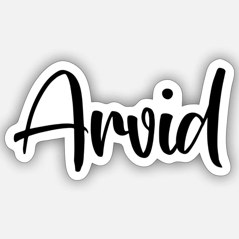 First name Arvid - Sticker size S (10 x 10 cm) - white matte