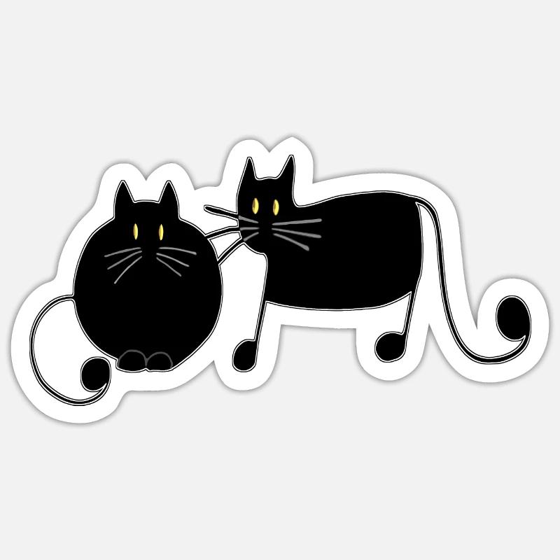 Chats Sticker taille S (10 x 10 cm)