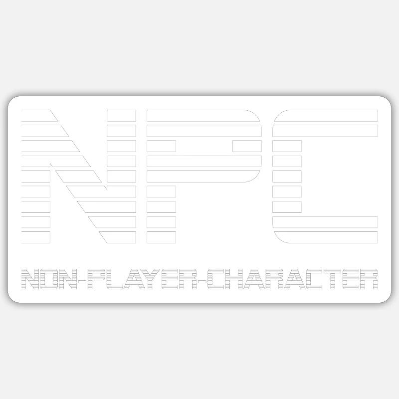 NPC - Sticker Größe S (10 x 10 cm) - Mattweiß