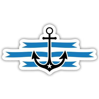 anchor - Sticker size S (10 x 10 cm) - white matte - Front