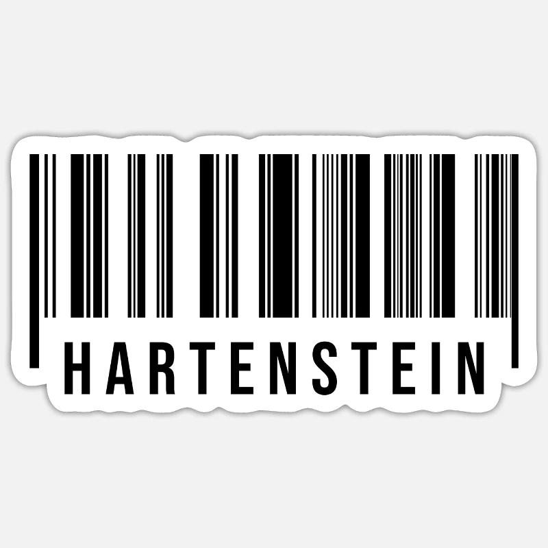 Erzgebirge Strichcode Hartenstein - Sticker Größe S (10 x 10 cm) - Mattweiß