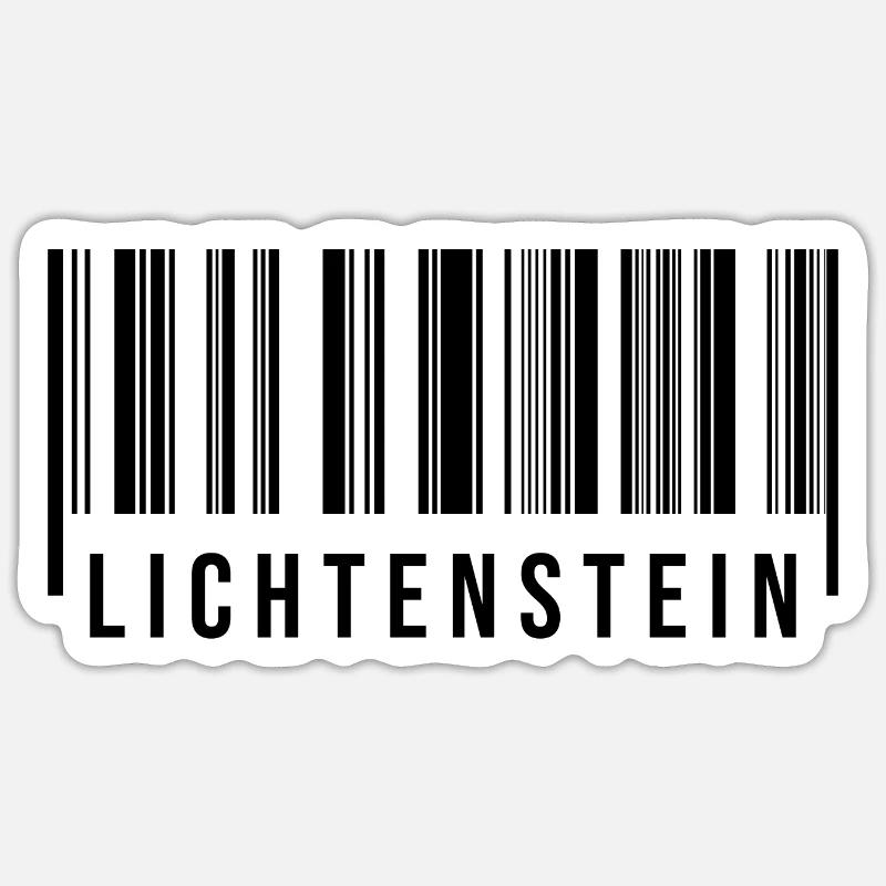 Erzgebirge Strichcode Lichtenstein - Sticker Größe S (10 x 10 cm) - Mattweiß