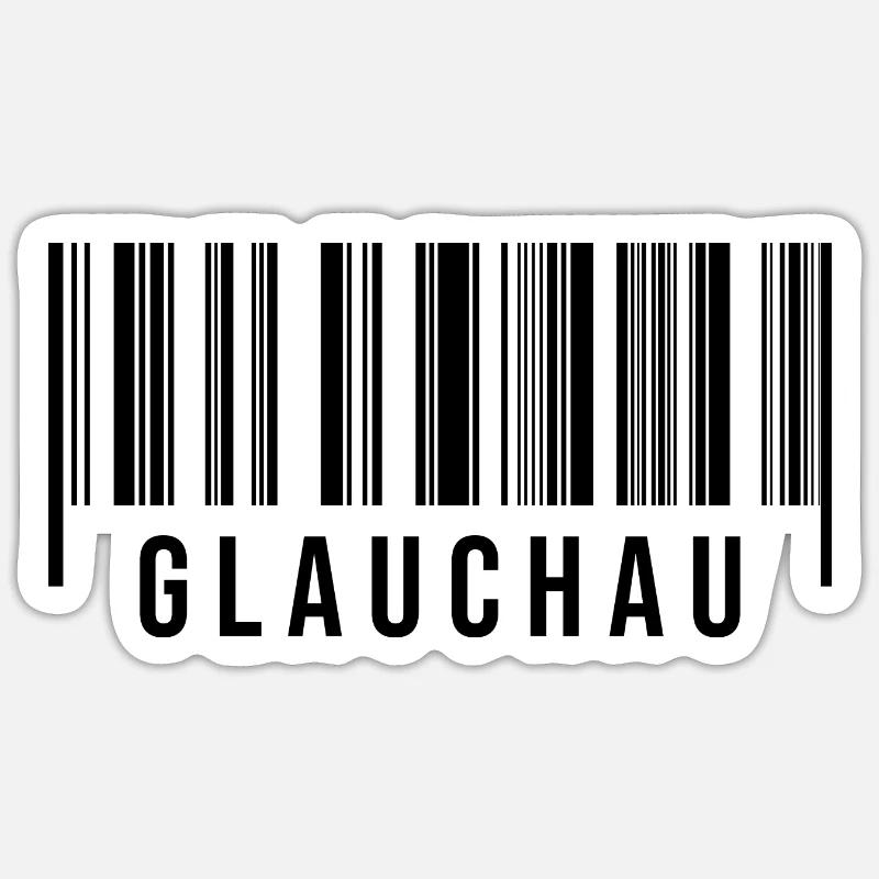 Erzgebirge Strichcode Glauchau - Sticker Größe S (10 x 10 cm) - Mattweiß