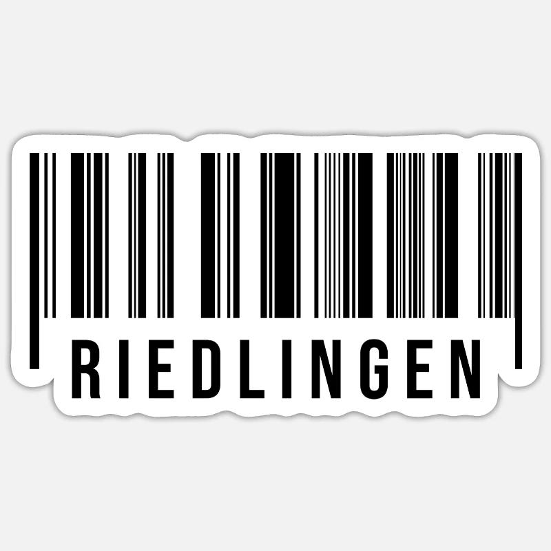 Schwaben Strichcode Riedlingen - Sticker Größe S (10 x 10 cm) - Mattweiß