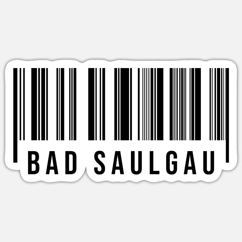 Schwabe Strichcode Bad Saulgau - Sticker Größe S (10 x 10 cm) - Mattweiß
