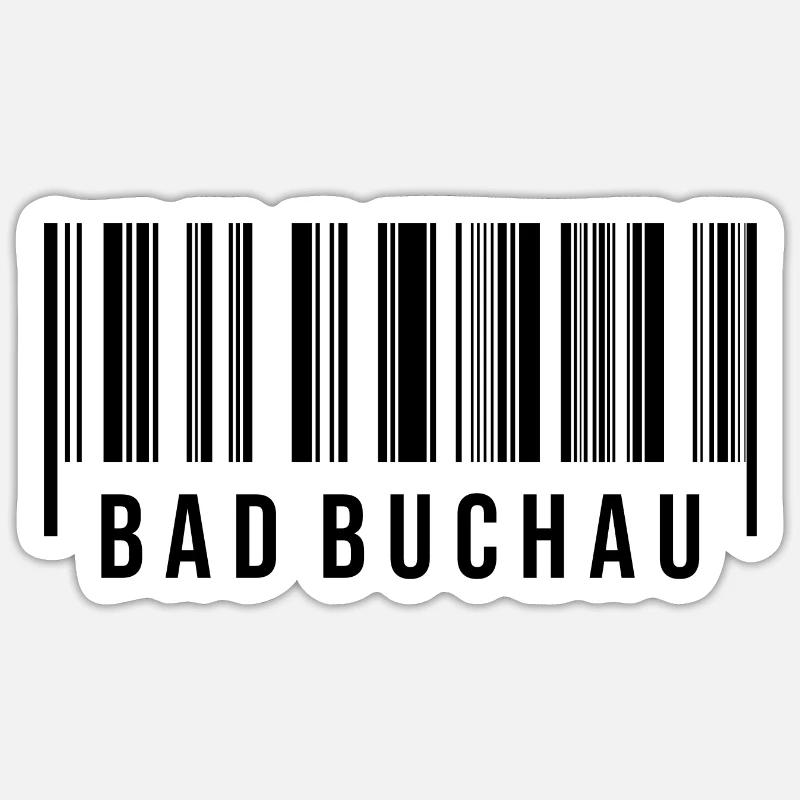 Schwabe Strichcode Bad Buchau - Sticker Größe S (10 x 10 cm) - Mattweiß