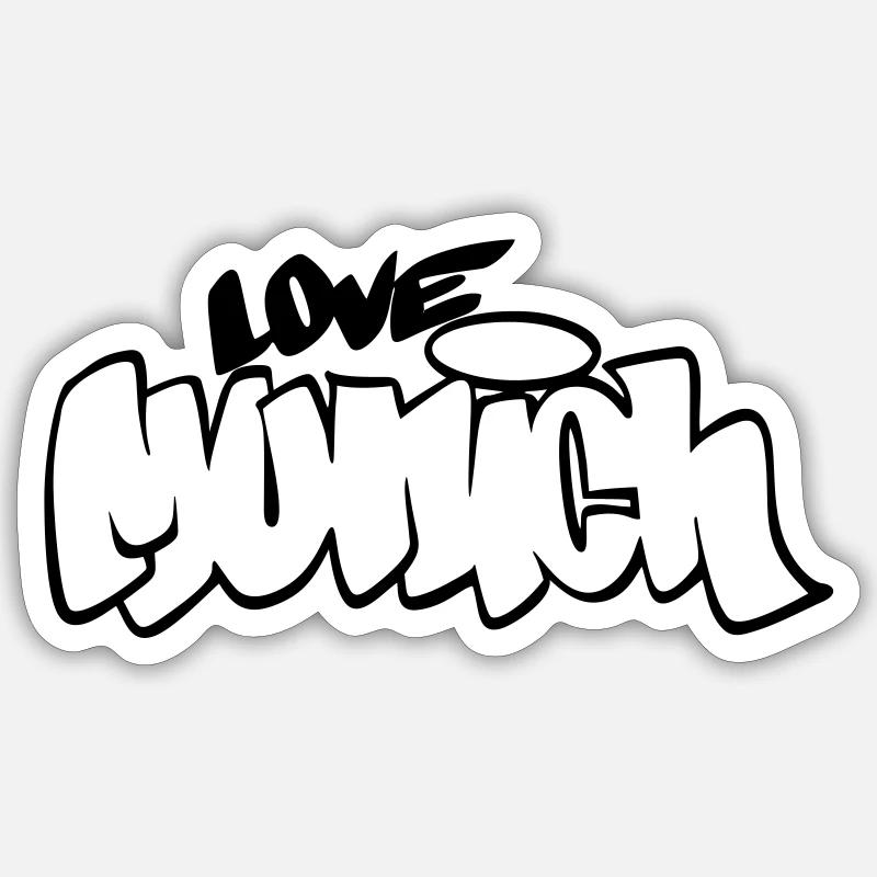 ❤️Love Munich Graffiti Style Sticker Größe S (10 x 10 cm)