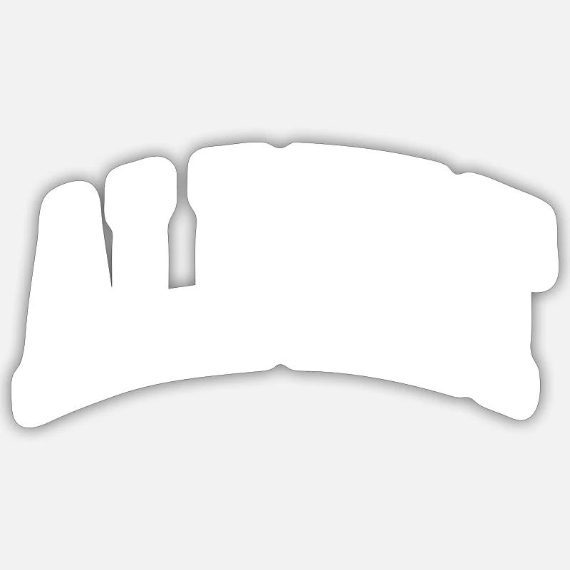 Albert - Sticker taille S (10 x 10 cm) - blanc mat