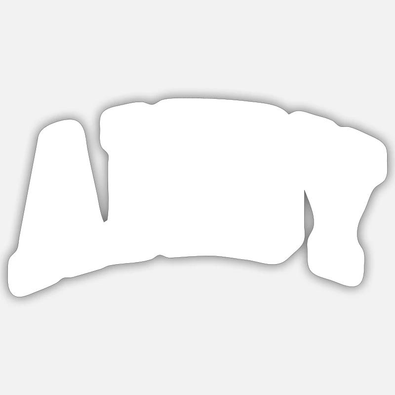 Andy - Sticker taille S (10 x 10 cm) - blanc mat