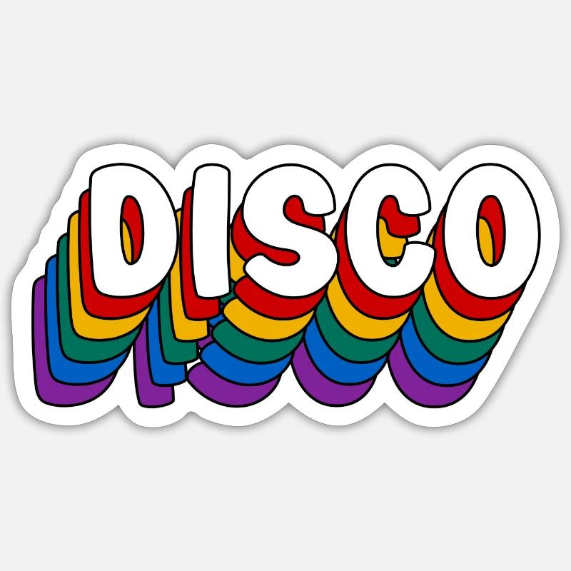 DISCO!!! - Sticker size S (10 x 10 cm) - white matte