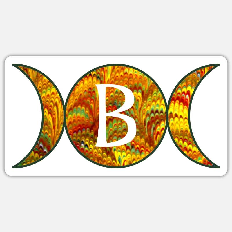 mondphasen e 38 b - Sticker Größe S (10 x 10 cm) - Mattweiß