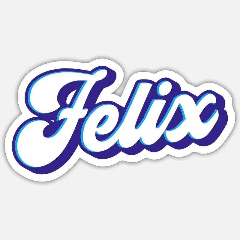 Félix | Couleurs changeantes - Sticker taille S (10 x 10 cm) - blanc mat